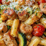 Pappardelle with Ground Beef and Mushroom Tomato Sauce