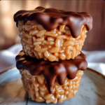 Peanut Butter Chocolate Rice Krispie Treat Cups