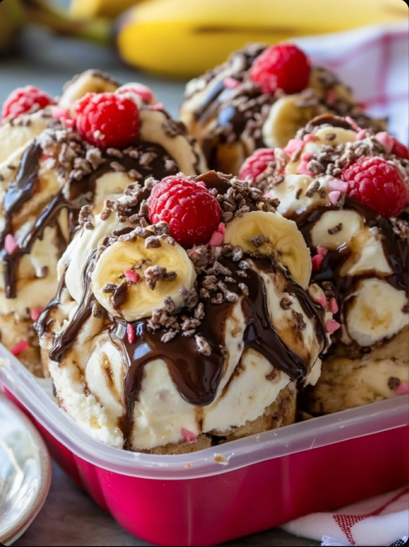 No-Bake Banana Split Cheesecake Bites