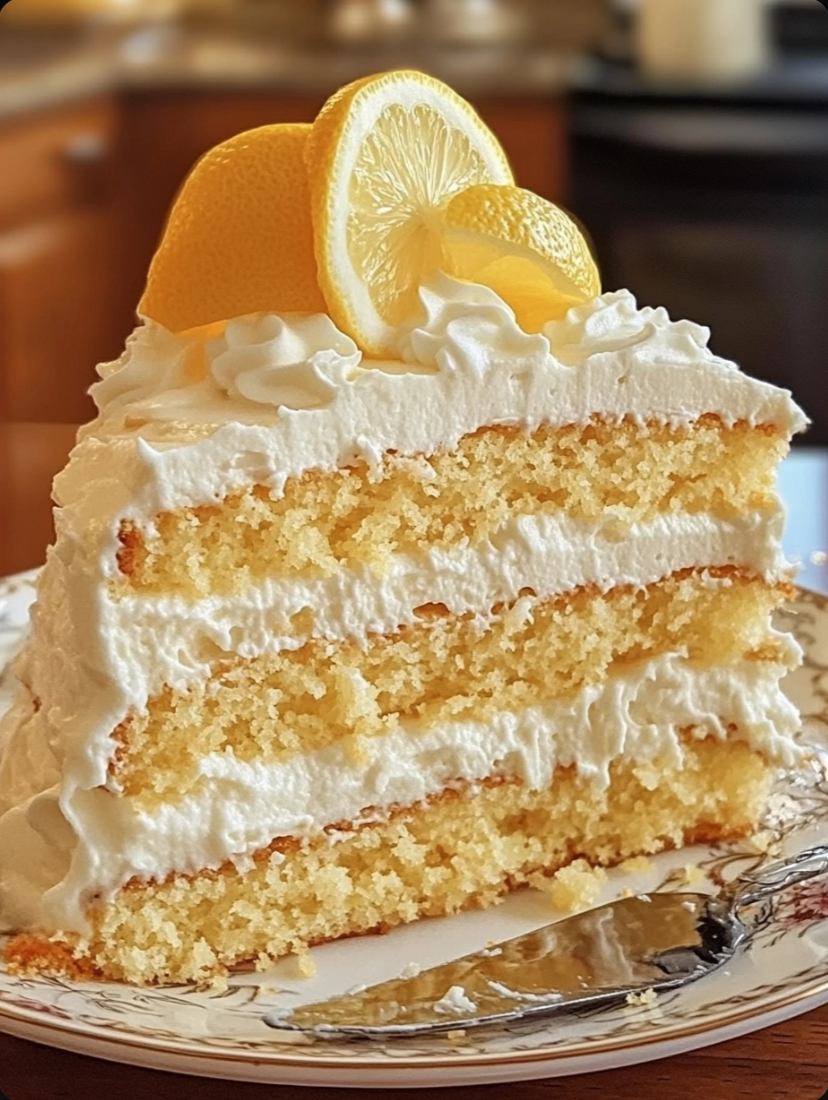 🍋 Italian Lemon Cream Cake 🍰