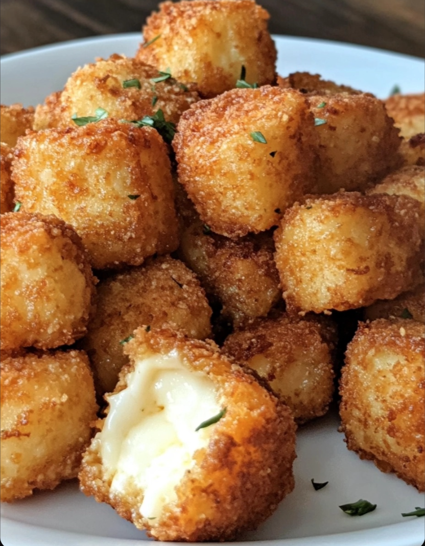 EASY FRIED CHEESE BITES.