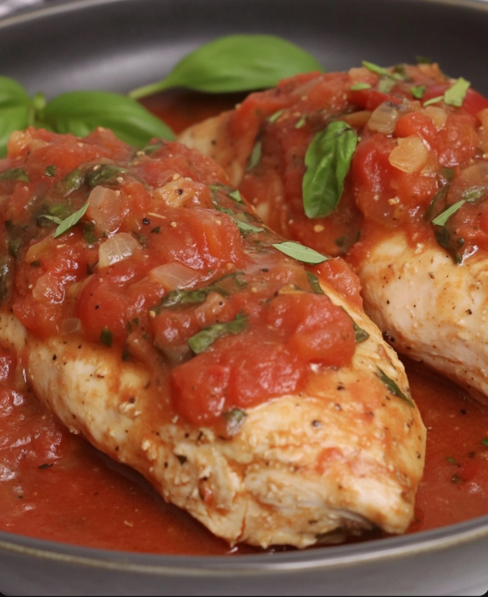 Chicken with Tomato and Spinach Cream