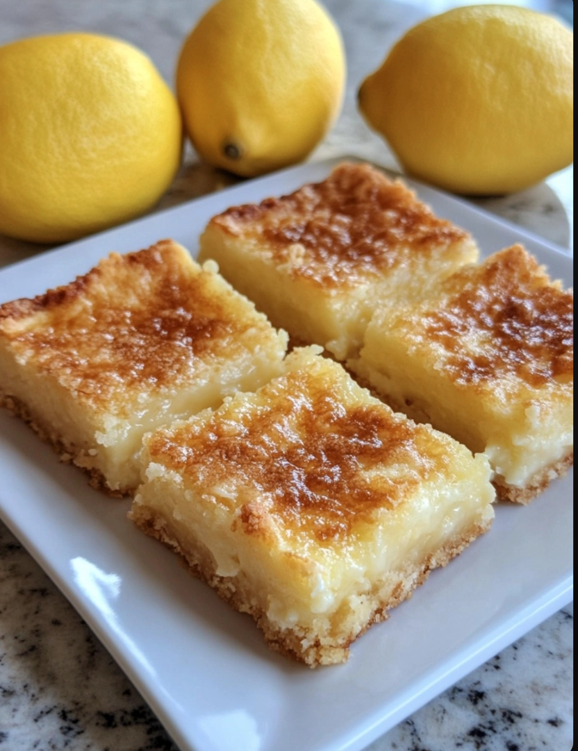 Lemon Ooey Gooey Cake Bars
