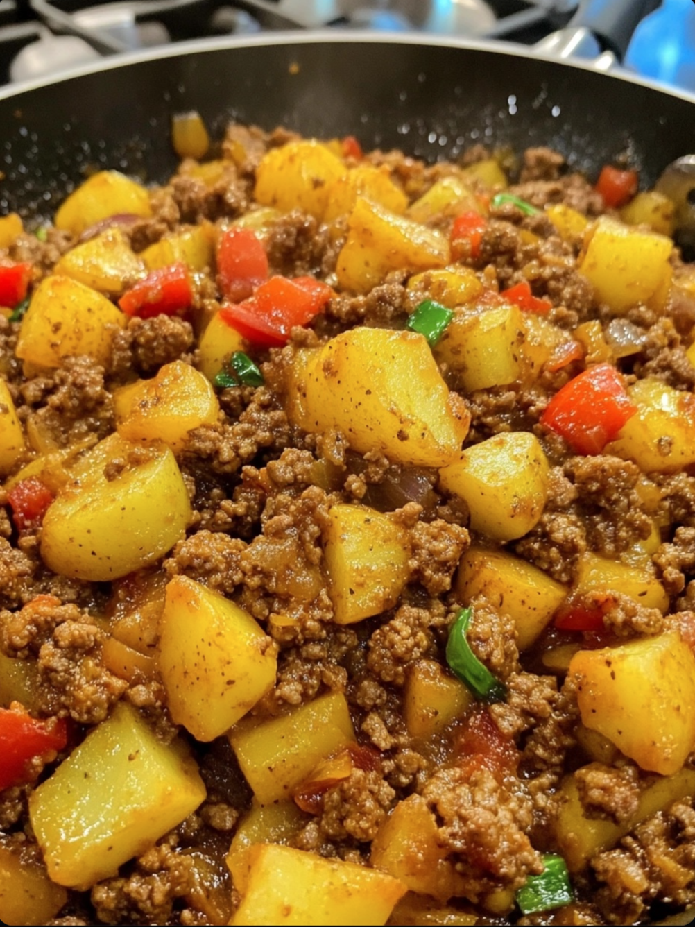 Ground Beef & Potato One-Pan Skillet Dinner