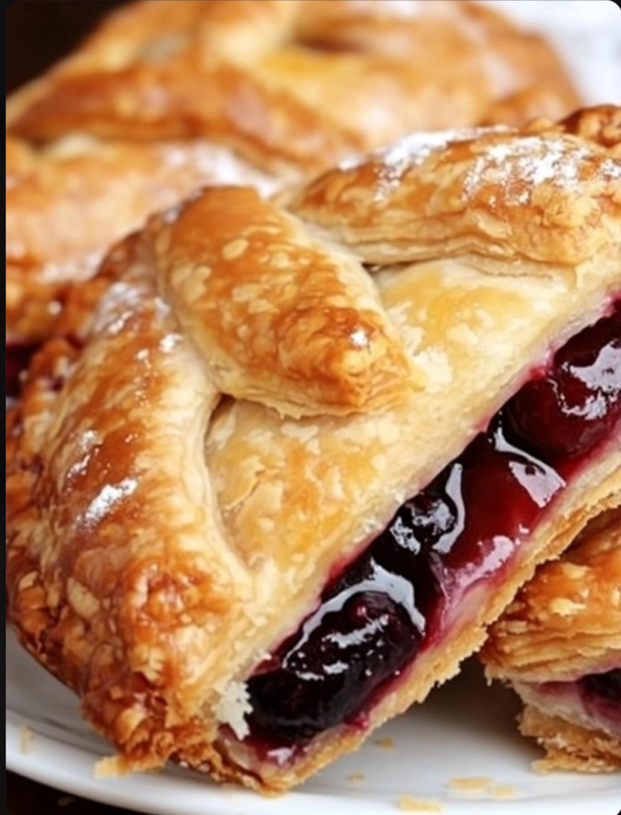 Simple Cherry Pastry Pies