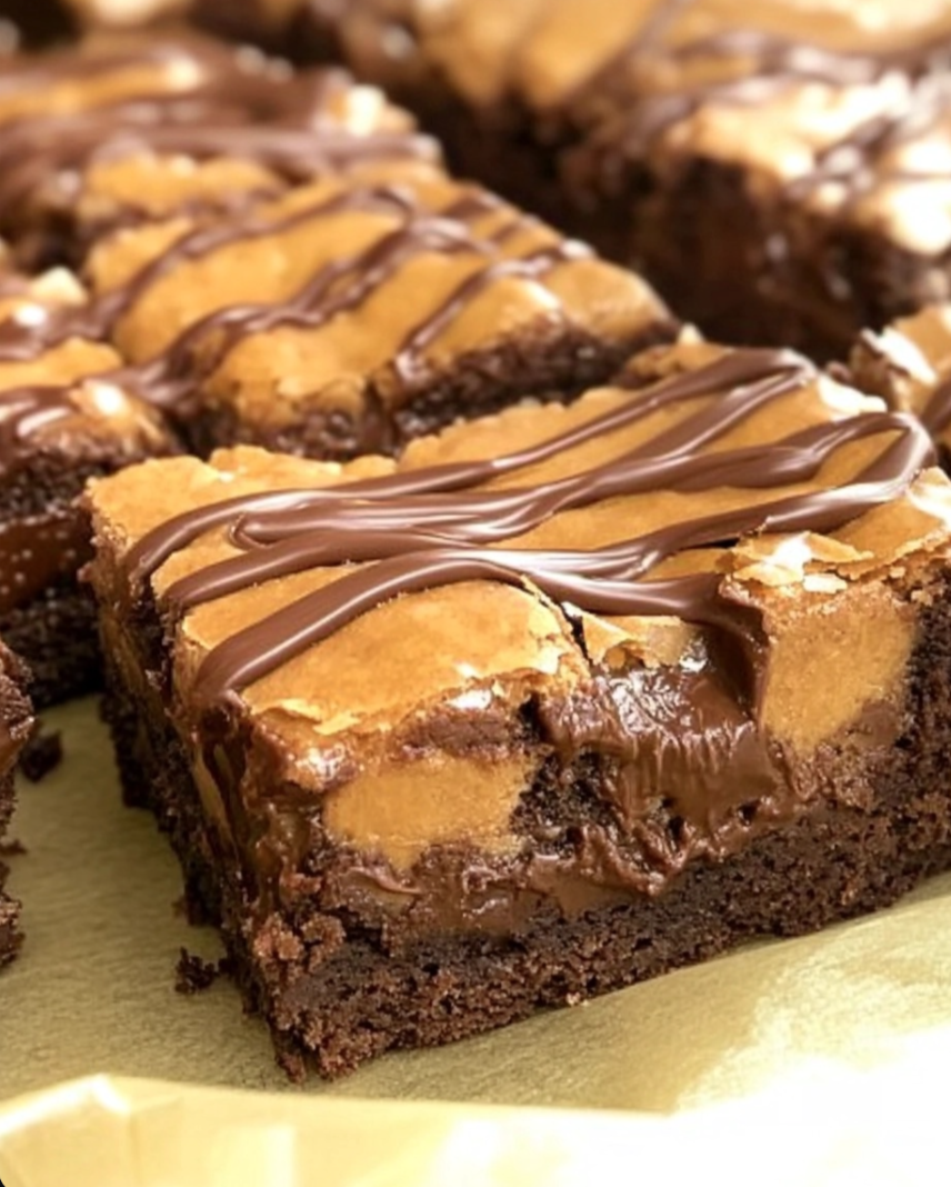 Reese's Stuffed Brownies 🍫🥜.