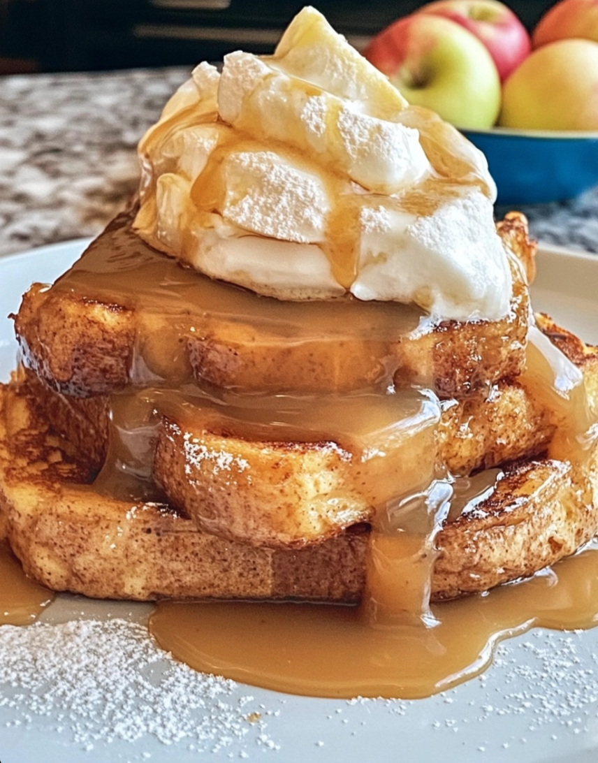 Caramel Apple Pie French Toast 🍏🍞🍯