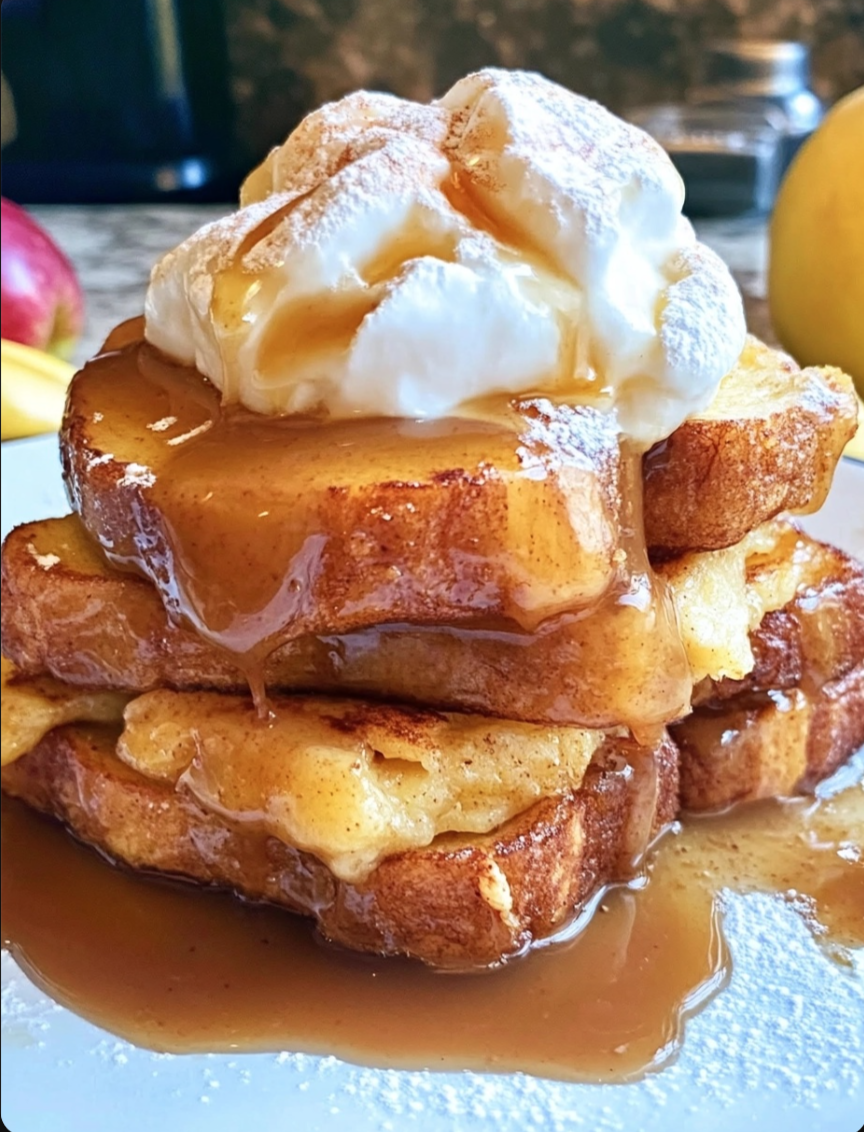 Caramel Apple Pie French Toast 🍏🍞🍯