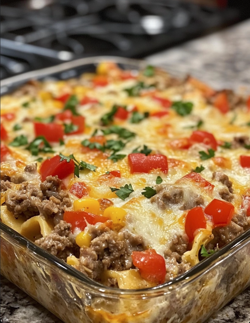 Taco Lasagna 🌮🧀🍽️.