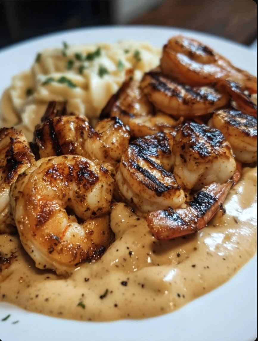 Blackened Cajun Chicken and Shrimp Alfredo