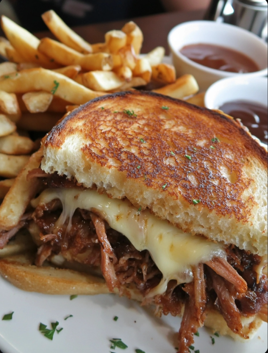 Pulled Pork Grilled Cheese