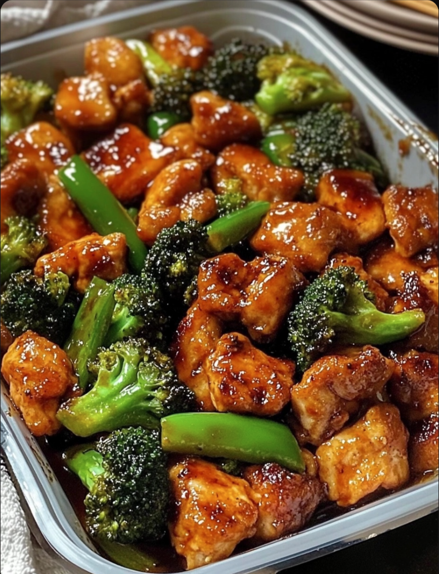 Mongolian Chicken with Broccoli and Green Peppers
