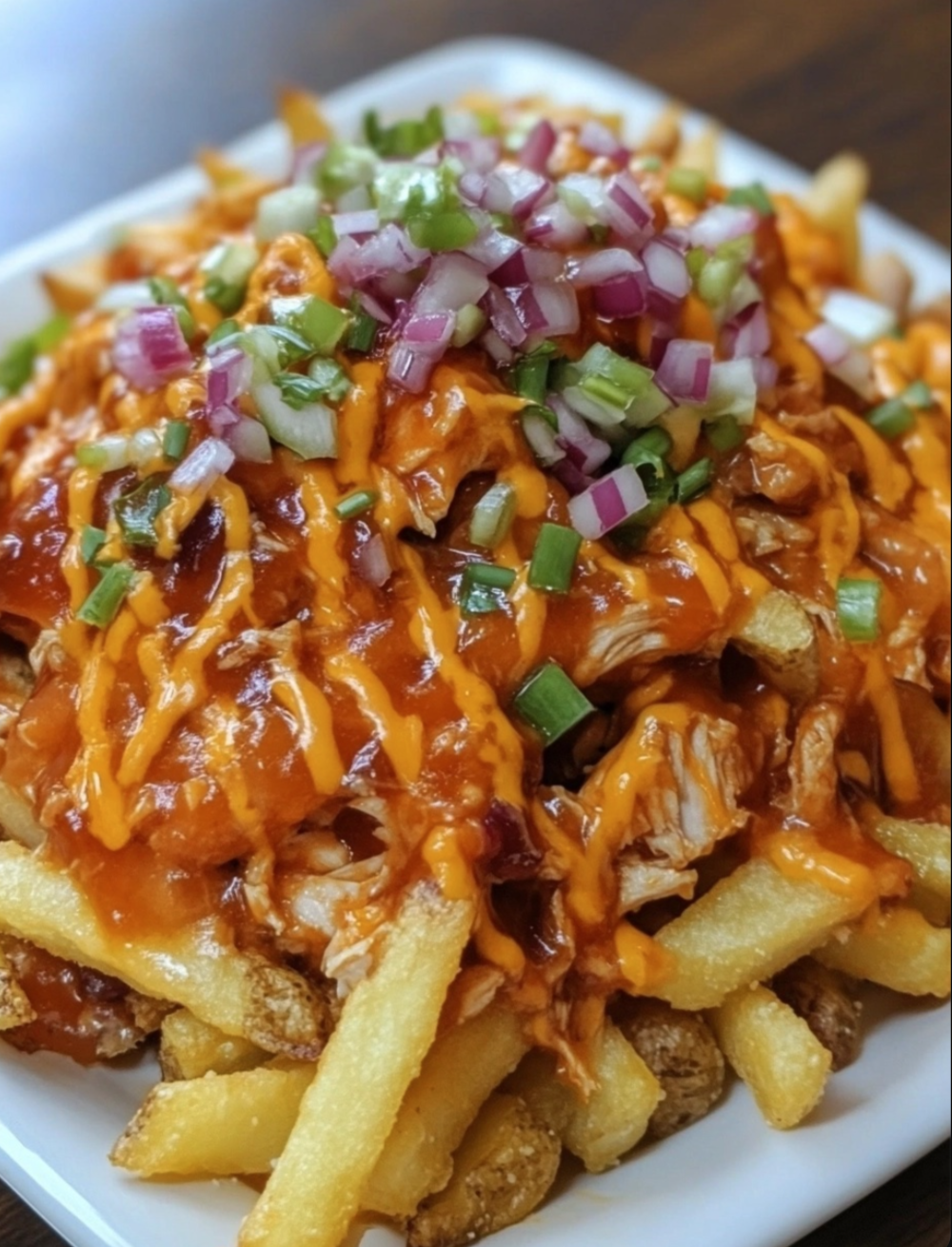 Buffalo Chicken Loaded Fries
