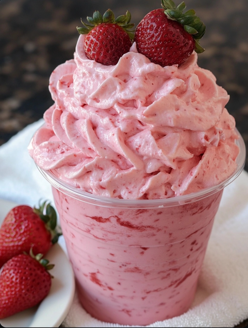 Creamy Strawberry Dessert that I found on my counter today