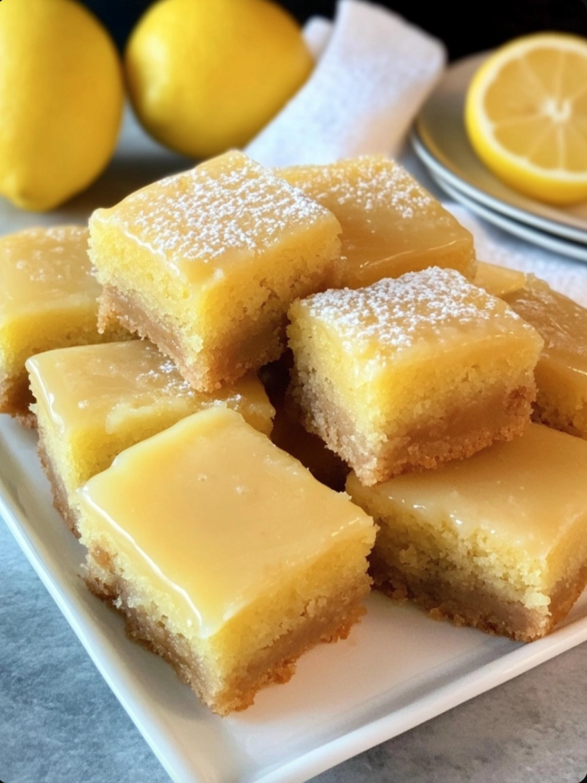 Glazed Lemon Cake Brownies