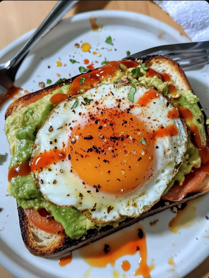 Avocado Toast with a Fried Egg and Chili Crisp