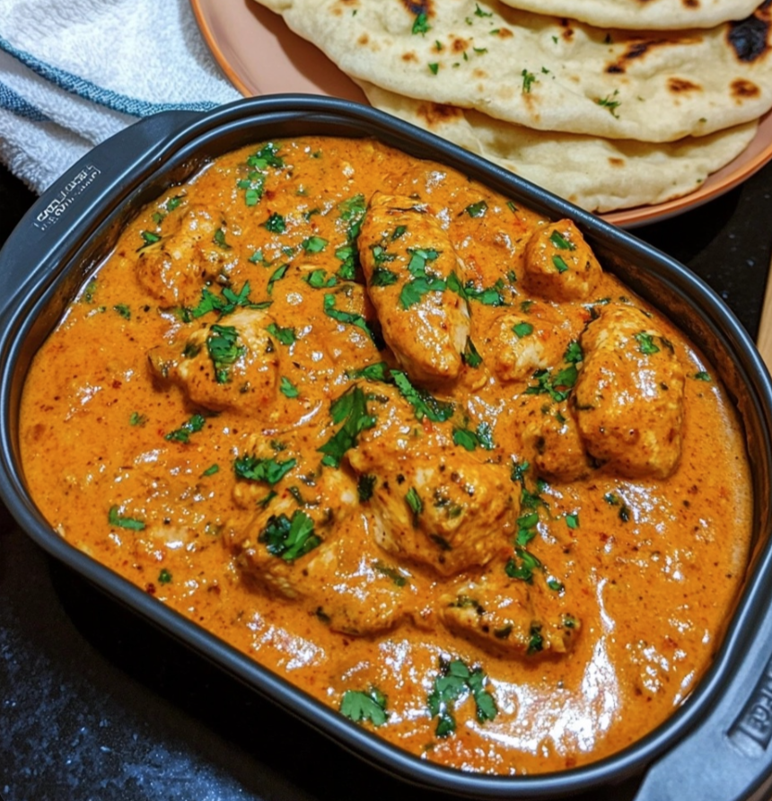 butter chicken and butter naan