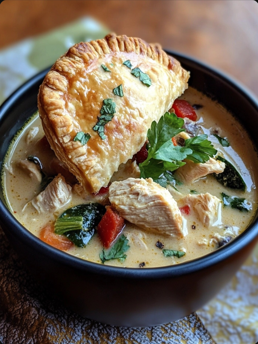Creamy Chicken Pot Pie Soup 🍲🥧
