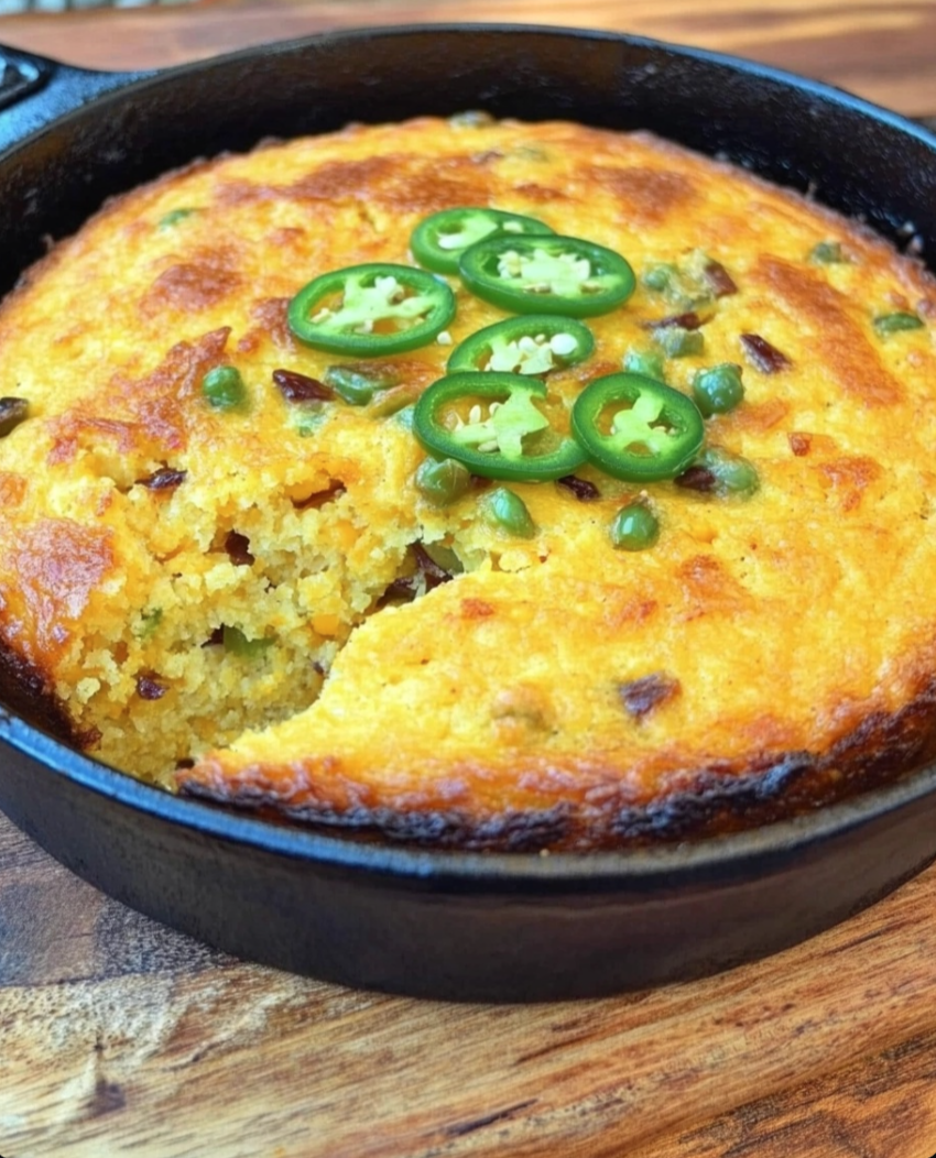 Cheddar Jalapeño Cornbread 🌽🧀🔥