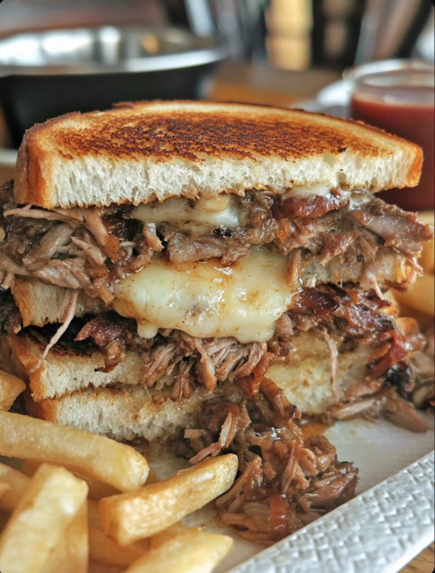 Pulled Pork Grilled Cheese