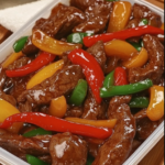 Mongolian Chicken with Broccoli and Green Peppers