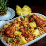 Chicken with baked potatoes