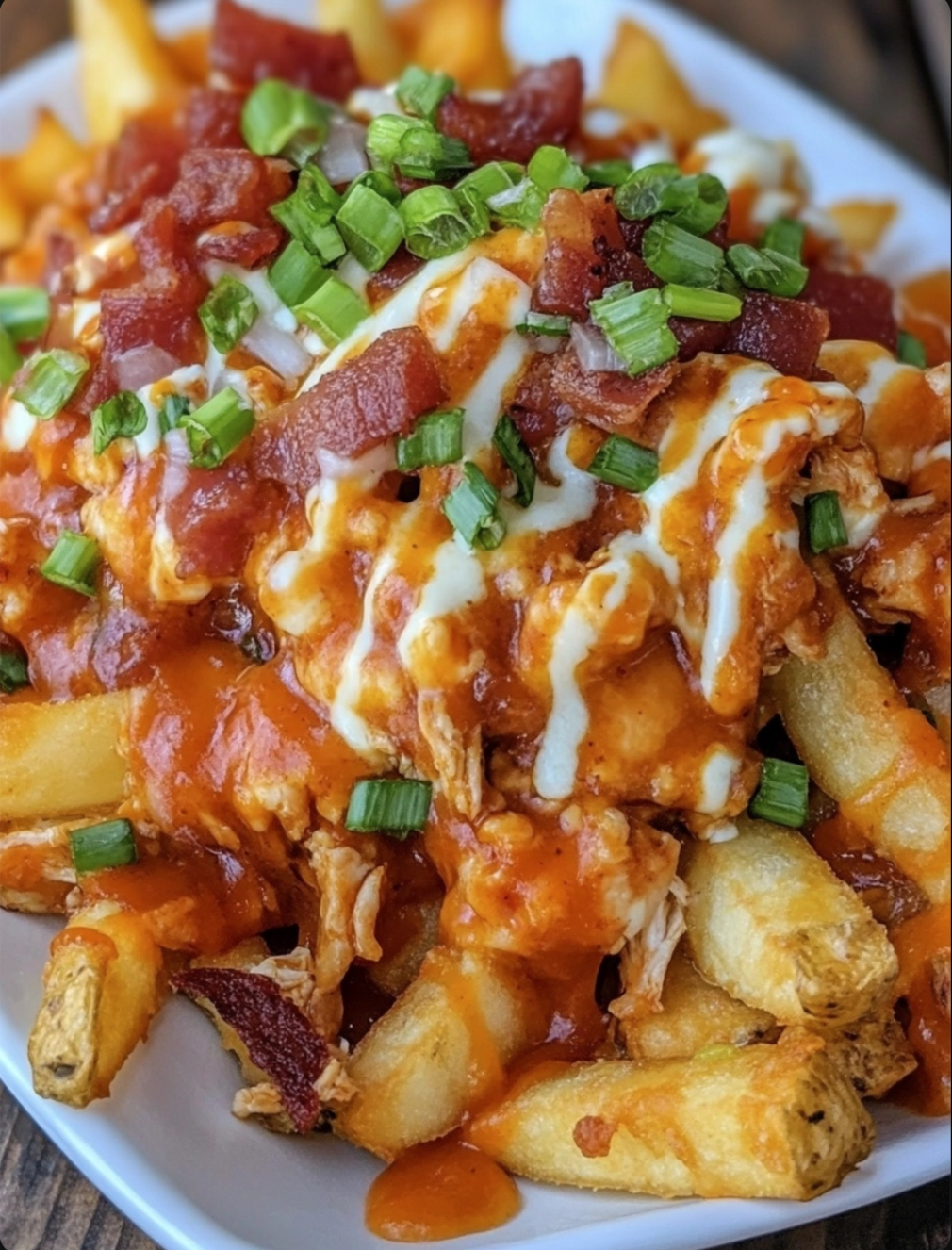 Buffalo Chicken Loaded Fries