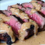 Butter Garlic Steak Bites and Mashed Potatoes