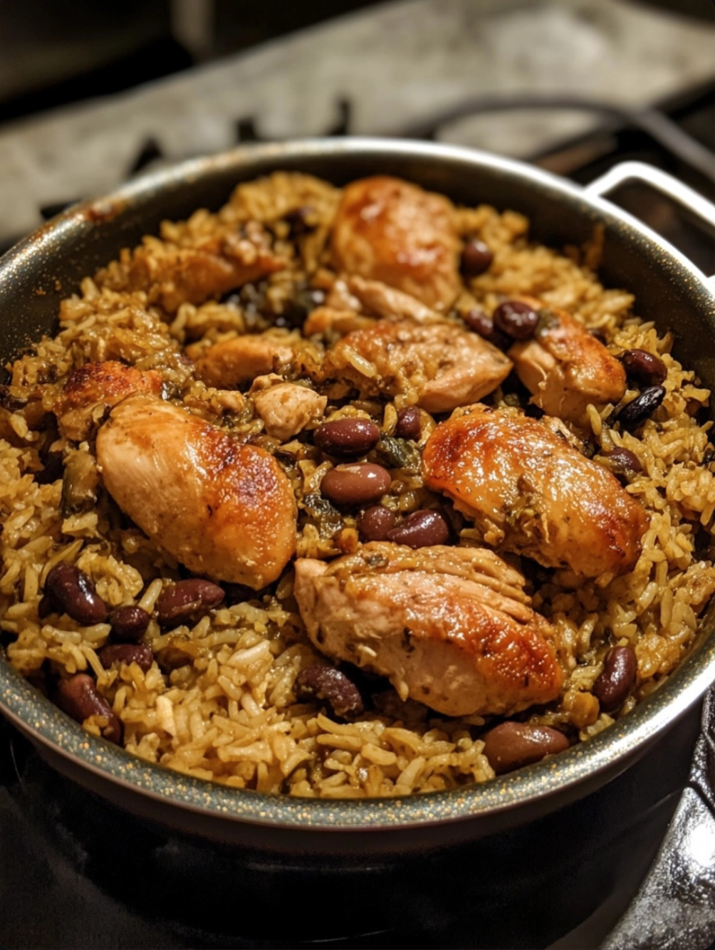 One-Pan Chicken, Rice, and Beans