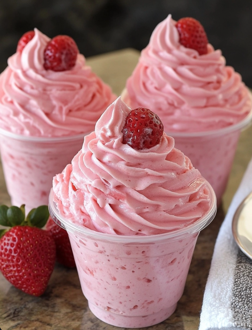 Creamy Strawberry Dessert that I found on my counter today