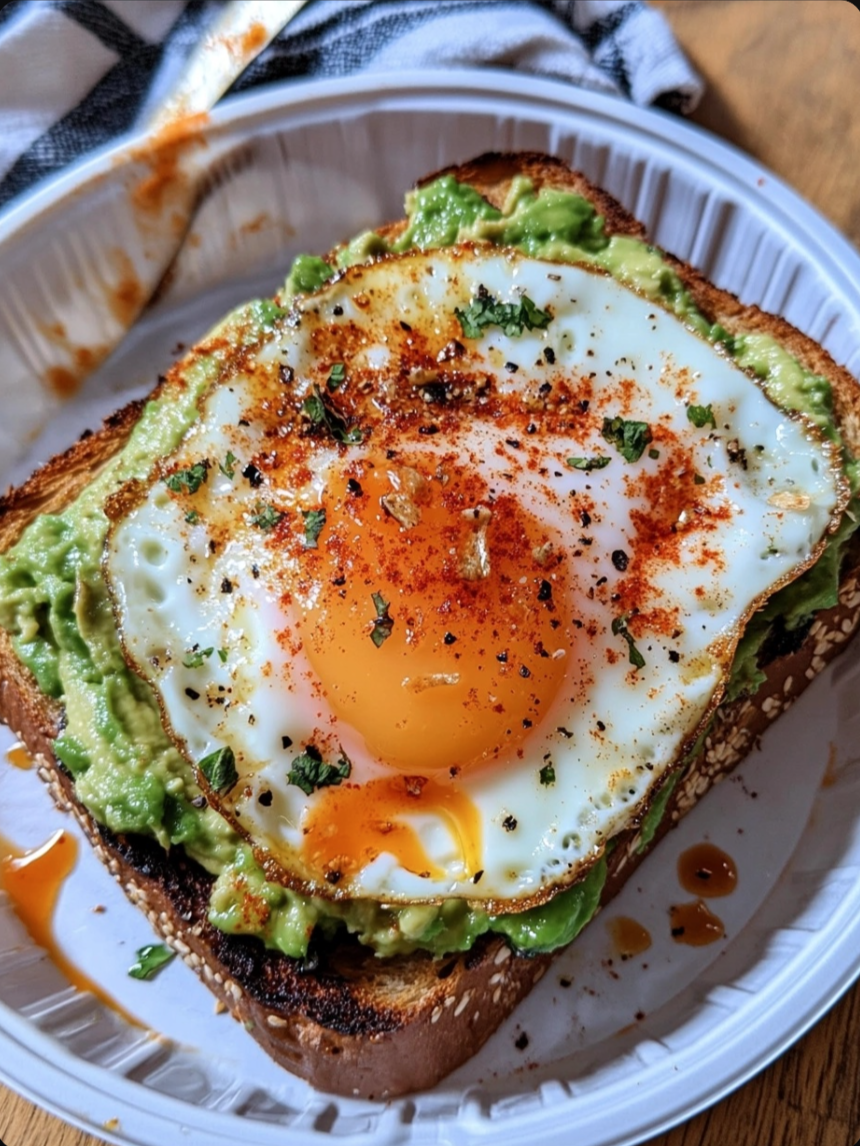 Avocado Toast with a Fried Egg and Chili Crisp