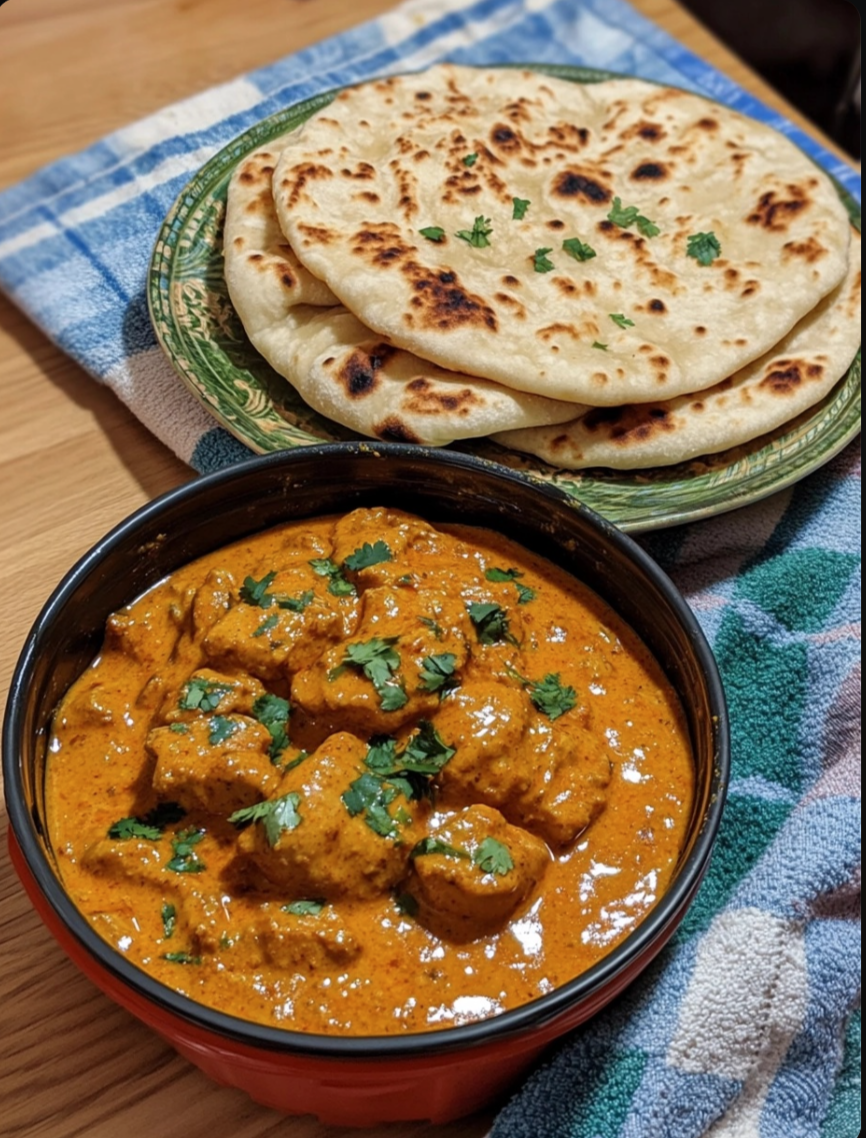 butter chicken and butter naan