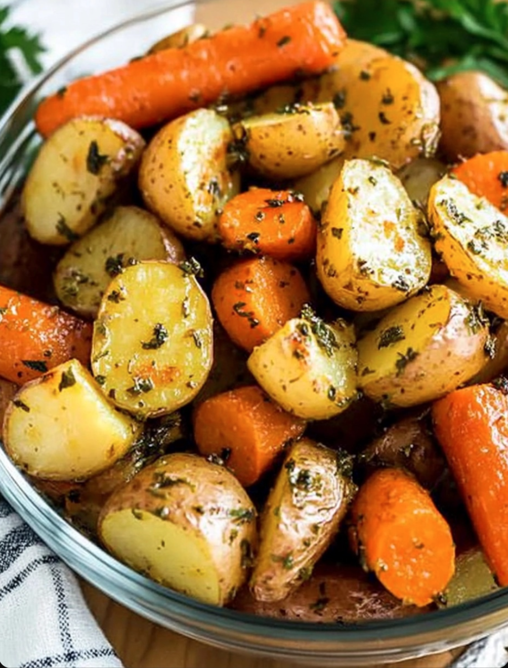 Garlic Herb Roasted Potatoes, Carrots, and Zucchini