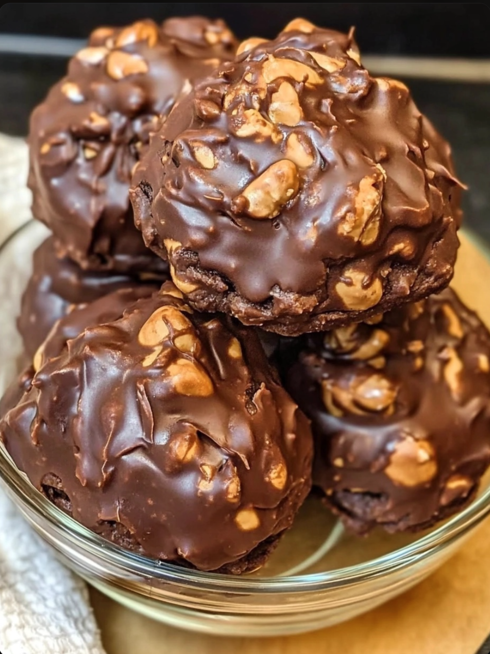 Chocolate Peanut Butter No Bake Cookies