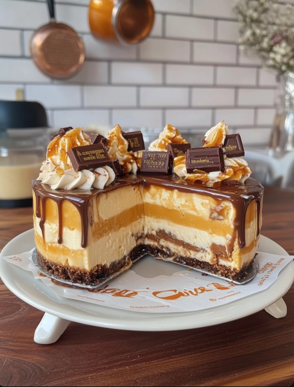 no bake Snickers cheesecake