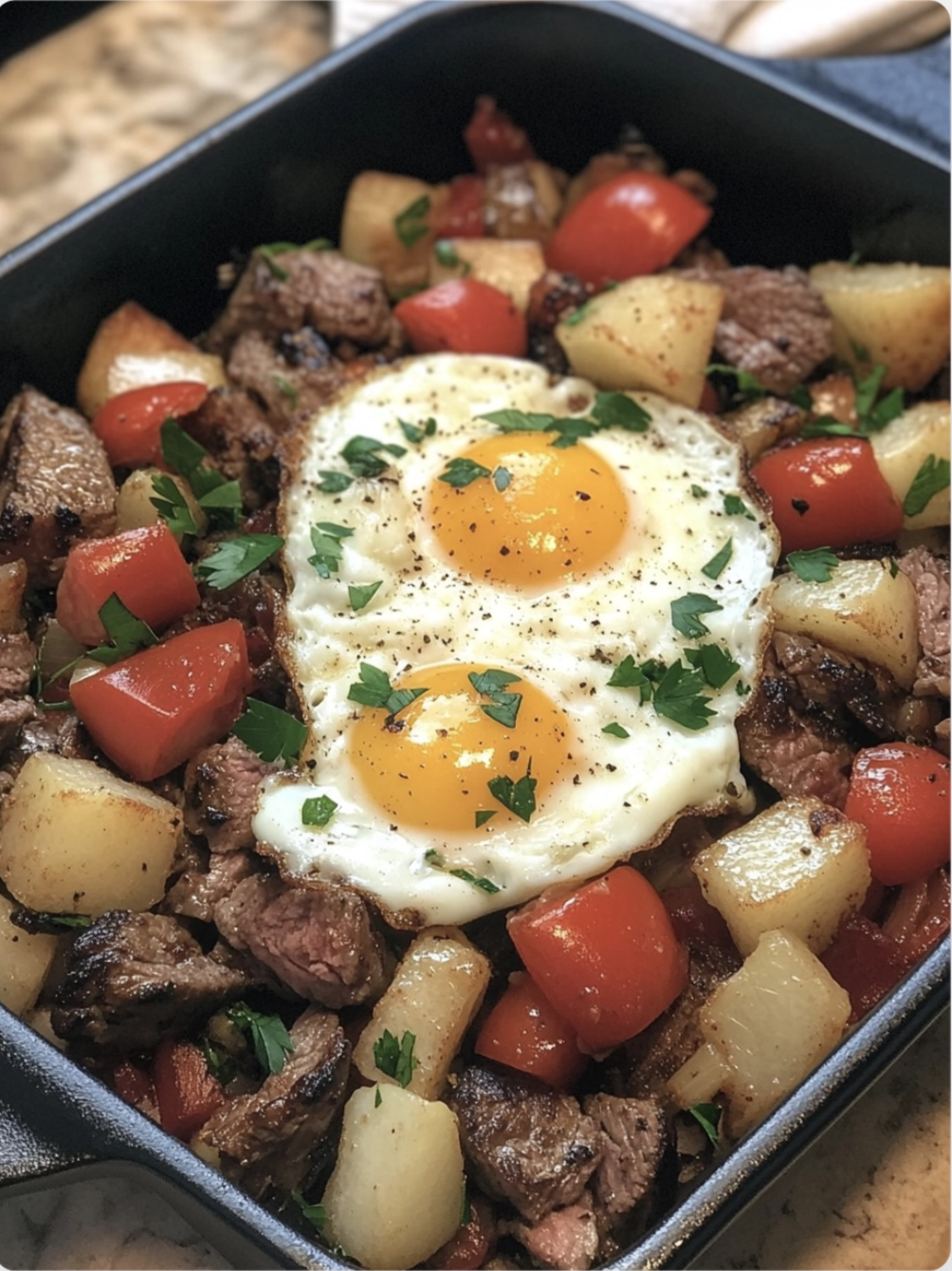 Steak And Eggs Hash